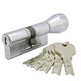 EVVA 4KS Hochsicherheits-Knaufzylinder 31/31K inkl. 5 Schlüssel, Chrom poliert, 4-Kurven Technologie, Patentschutz bis 2035, alle Längen von 30/30K bis 60/60K auswählbar (K = Knaufseite/Innenseite)