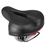 YQCSLS. MTB Mountainbike Sitz verdickte weiche Silikon-Fahrrad-Sitzabdeckungs- Kissen Fahrrad Bezüge Sattelfahrradzubehör (Color : Black)