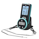 2021 Digital Meat Thermometer Wireless - AIMILAR AY6002B Remote Meat Temperature Thermometer with Dual Probes Timer Alarm for Kithen Oven Cooking Grilling and Smoking 328ft Rang
