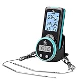 2021 Digital Meat Thermometer Wireless - AIMILAR AY6002B Remote Meat Temperature Thermometer with Dual Probes Timer Alarm for Kithen Oven Cooking Grilling and Smoking 328ft Rang