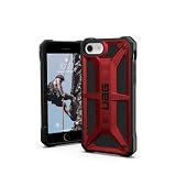 Urban Armor Gear Monarch Schutzhülle kompatibel mit Apple iPhone SE Hülle [Wireless Charging kompatibel, 5-Schichten Schutz nach Militärstandard, Erhöhter Rand] rot (Crimson)