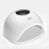 LED-Nageltrockner für Nägel, 72 W, professionelle LED-UV-Lampe, mit integriertem Timer, für Nagellack und Gele, semi-permanent, Nageltrockner für Maniküre/Pediküre 7.87x8.27x4.72 in weiß