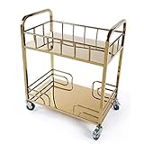 SPRINGHUA. Werkzeugwagen - Edelstahl Titanium Service Auto Servierwagen Hotels Dessert Car Trolley Mobil Regal praktische (Größe: 72x42x84cm)