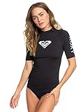 Roxy Damen Kurzärmliger Rashguard Mit UPF 50 Whole Hearted - Kurzärmliger Rashguard mit UPF 50 für Frauen, Anthracite, S, ERJWR03409
