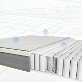 Novilla Federkernmatratze 160x200 Hybride Matratze Mittelfeste Hybridmatratze Orthopädische Atmungsaktiv Taschenfederkern Matratze Härtegrad H3 Höhe 26 Weiß