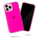 SteepLab Schutzhülle für iPhone 13 Pro Max (2021, 17 cm (6,7 Zoll) Bildschirm) – griffige Jelly Hülle mit schützenden Air-Taschen (auffälliges Hot Pink)