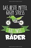 Das beste Mittel gegen Stress hat zwei Räder: Notizbuch mit Spruch, Zeilen und Seitenzahlen. Für Notizen, Skizzen, Zeichnungen, als Kalender, Tagebuch oder Geschenk