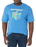 Nintendo Men's N64 Logo Short Sleeve T-Shirt, Premium Royal Heather, X-Larg