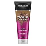 John Frieda Braun Conditioner - Tschüss Grau - Schenkt Geschmeidigkeit und kaschiert graue Strähnchen - Mit Kaffeebohnen-Extrakt, 250 ml 26244