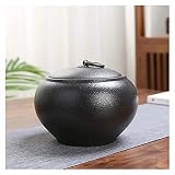 HONGYIFEI2021 teedose Black Töpferei Tee Caddy High-Capacity Candy Verpackungsbox Küche Aufbewahrungsbehälter Kaffee Dosen Salz Zucker Gewürz Jar Nut Box teedosen (Color : Type A 14.5x11cm)
