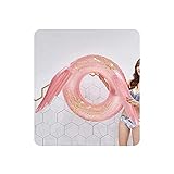 Gcxzb Schwimmreifen Schwimmring Erwachsene flügel Mode Nette Schwimmen Ring Pailletten Spielzeug Schwimmen aufblasbare wassermeer Strand Party Zwei optionale Farben (Color : Clear)