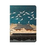 Hülle Für 6.8' Kindle Paperwhite 11. Generation – 2021 Und Kindle Paperwhite Signature Edition – Retro Palace Flying Crane Print Slim Shell Smart Leather Cover Mit Auto Wake/Sleep, Kindle Paperw