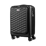 Wenger Wenger Lumen 20' Expandable Hardside Luggage Dual Access - Black Koffer, 54 cm, 42 liters, Schwarz (Black)