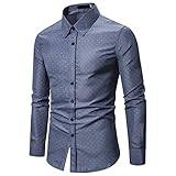 KBUY Herren-Hemd Langarm/Business Freizeit Hochzeit/Bügelleicht/Slim-Fit/Anzug Kentkragen Hemd Blumen Hemd Herren Langarm Muster Paisley Freizeitshemd Langarmhemd Casual Shirt M-3XL