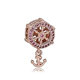 Pandora 925 Sterling Silber Anhänger Diy Perlen Modeschmuck Roségold Anker Charm Fit Armband Schmuck machen für F