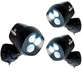 MediaShop Panta Safe Light 3er Set – LED Strahler für innen und außen – Außenleuchten mit Bewegungsmelder und Tageslichtsensor – wetterfeste LED Außenbeleuchtung – 3 Stk
