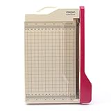 Vaessen Creative Trim Easy Hebelschneider, Guillotine Schneidemaschine zum Präzisen Schneiden von Papier, Karton, Moosgummi, Filz und weiteren Bastelmaterialien, Messfläche 15,2 x 21,6