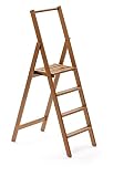 Arredamenti Italia 4-Stufen Leiter Kimora, Holz - zusammenklappbar - 4 Stufen -Farbe: Kirsche Holz AR-It il Cuore del Legno“