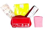 3in1 NANO Kombi Verbandtasche Warnweste Warndreieck KFZ Erste Hilfe + GRATIS TUCH (rot)