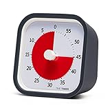 Time Timer MOD (anthrazit) Ein visueller 60-Minuten-Countdown-Timer für Klassenzimmer, Besprechungen, Tool für Kinder und Erwachsene bei der Heimunterricht und im Büro mit geräuschlosem Betrieb und austauschbarer Silikon Schutzg