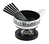 KUHN RIKON Käsefondue Set Alpweide Induktion, 23 cm, Stonew