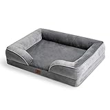 Bedsure orthopädisches Hundebett Ergonomisches Hundesofa - Hundecouch mit eierförmiger Kistenschaum für kleine Hunde, waschbar rutschfest Hundebetten, Größe in 71x58