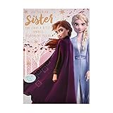 Hallmark Disney's Frozen Geburtstagskarte für Schwester – mit Punkt- und Unterschieds-Aktivität im I