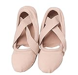 ZPL Balletttanzschuhe, gestrickte Stretch-Gym-Schuhe Ballettschuhe für Darsteller Tanzschuhe für Erwachsene und Kinder,EU38,C