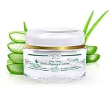 Aloe Vera Anti Aging 24h Gesichtscreme - enthält 60% Bio Aloe Vera, Acmella Oleracea & Q10 - verbessert effektiv das Hauterscheinungsbild & lindert Fältchen - Tag & Nachtcreme / 1er Pack (1x 50 ml)