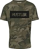 MERCHCODE Herren Hustler Logo Tee T-Shirt, Olive camo, L