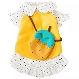 ZNZT Hundekleidung Drucken Haustierkleider Ananas-Muster Hundebekleidung Für Kleine Hunde Casual Katzenkleidung Baumwolle Sommer Welpenkleidung Hallow