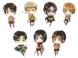 CoolChange Attack on Titan 7 Kühlschrank Magneten mit Chibi Figuren des Aufklärungstrupp