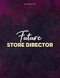 Lined Notebook Journal Future Store Director Job Title Purple Smoke Background Cover: Personalized, 8.5 x 11 inch, Menu, 21.59 x 27.94 cm, PocketPlanner, A4, Over 100 Pages, Business, Journal, M