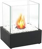 Lennox Bio Ethanol Kamin Tischkamin 28cm x 24,5cm x 21cm Gelkamin Gartenkamin inklusive 1 Brennk