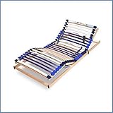 RAVENSBERGER MEDI XXL® 5-Zonen-30-Leisten-BUCHE- Schwergewichtsrahmen | Elektrisch | Made IN Germany | Blauer Engel - Zertifiziert | 80 x 200 cm | Funk-Fernbedienung