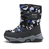 OldPAPA Kinder Winterstiefel Schneestiefel, wasserdichte Schneeschuhe für Jungen bei kaltem Wetter rutschfeste Unisex-Schuhe für das Skifahren im Freien (Kleinkind/kleines Kind/großes Kind)