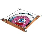 Xingruyun Rosa einäugiges Monster Aufbewahrungsbox Faltbar Schmucktablett Schmuckschale Schmuckdisplay Halskette Ring Organizer 16x16