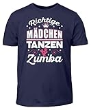 Richtige Mädchen tanzen Zumba - Kinder T-Shirt -12/14 (152/164)-Dunkel-B