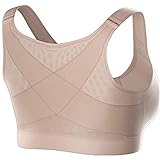 W Weiluogao Goldies Bra for Seniors, Posture Corrector Body Shaper Front Closure Support Bra (Hautfarbe, 4XL)