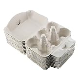 Tomaibaby 24 Stücke Leere Eierkartons Pulp Eierfachhalter Hält Jeweils 6 Eier Zellstoffei Egg Container für Familien Bauernhof Markt Camping Picknick R