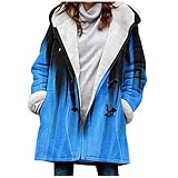 HHOP Weste Damen lang mit Kapuze Parka Damen Winter Mantel Damen Faux fur Jacke Langer Mantel Damen Winterjacke Lange Weste Damen ärmellos Winterjacke Dicke Langer Mantel D