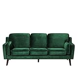 Beliani 3-Sitzer Sofa Polsterbezug grün LO