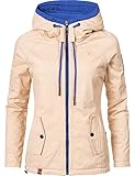 MARIKOO Damen Wendejacke Übergangsjacke Chuu Beige Gr. L