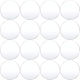 16 Stücke 4 Zoll Klar Acryl Blatt 0,08 Zoll Dick Acryl Kunststoff Scheibe Transparent Rund Acryl Panel Kreis Acrylplatten Zeichen für Bilderrahmen Malerei DIY Handwerk