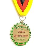 bb10 Schmuck Scherzartikel Orden Willkommen im Club der Alten Schachteln Glückwunschrosette Rosette als Geburtstagsgeschenk oder Gagartikel für Party