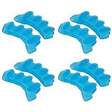 DAUERHAFT 4 Paare Elastizität Zehenglätter, überlappende Zehen Fußbehandlung, Seperater Korrektur Bunion Schmerzlinderung Orthesen Werkzeug(Blue, One Size)