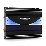 auna AMP-CH04 - Car HiFi Verstärker, Car Amplifier, 4-Kanal Auto-Endstufe, Frequenzbereich: 20 Hz-20 kHz, 2800 Watt max, Hoch- / Niedrigpegel-Eingänge, schwarz-Silb