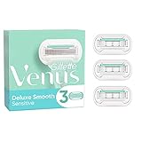 Venus Deluxe Smooth Sensitive Rasierklingen für Damen, weich auf der Haut, 3 Nachfüllklingen [OFFICIEL]