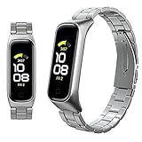 Mijobs Armband Samsung Galaxy Fit 2, Ersatzband für Samsung Galaxy Fit 2 Stahl Band Edelstahl verstellbar Armband (Nicht kompatibel mit Samsung Galaxy Fit E)