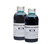 LevinQ Rudergerät Tankwasserfarbe Jahrespackung Blau 2 x 55ml mit Handschuhe um Flecken ihre Haut zu verhindern fur Wasserrudergerätetanks wie Waterrower, Skandika, Hammer, First Degree, Fuel F